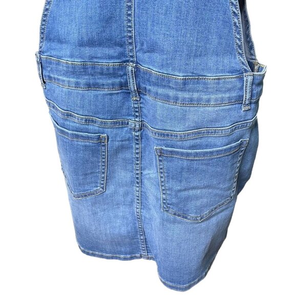 Womens Denim Overall Dress Repreve 16 Plus Adjustable Straps Pocketed u Sustaina - Picture 9 of 13